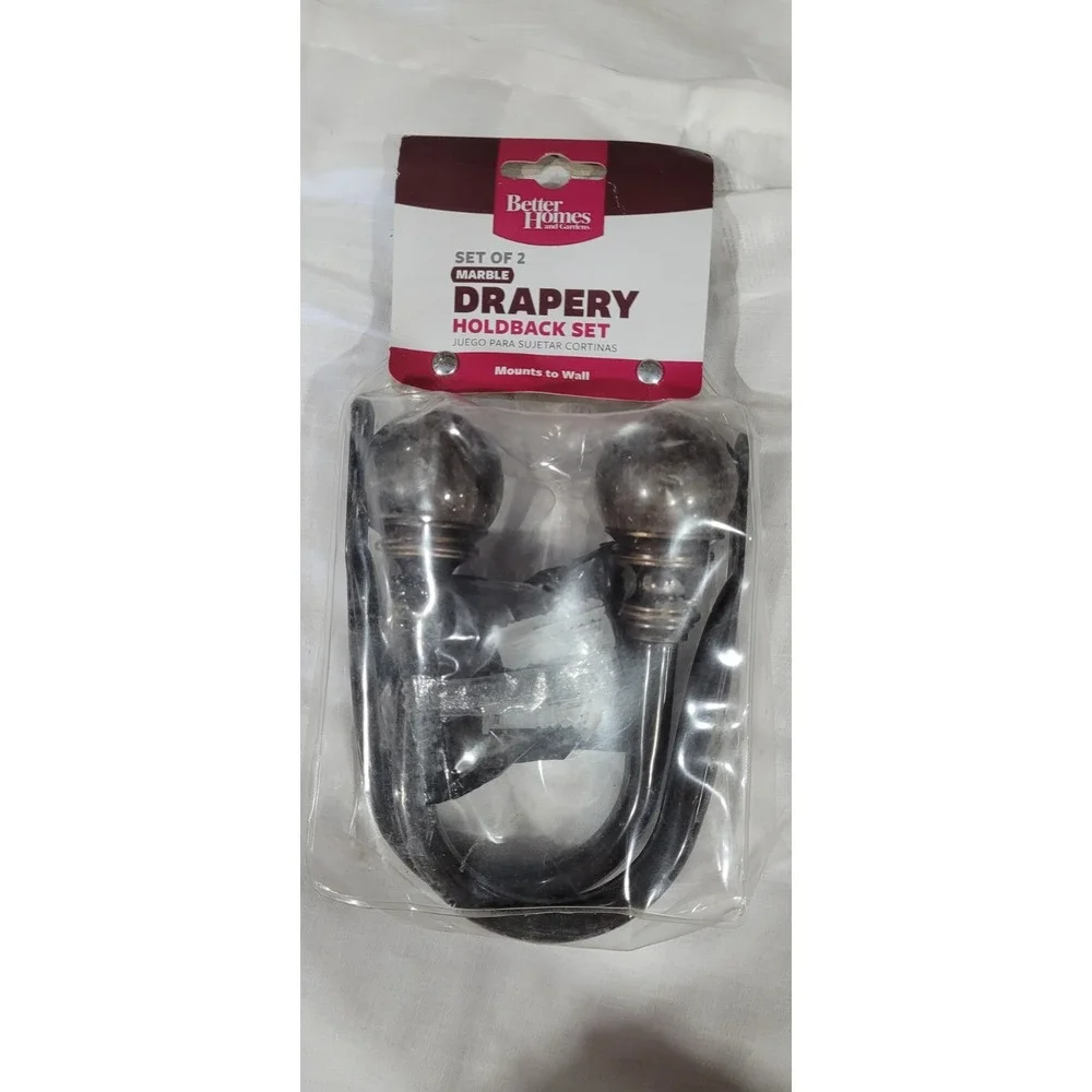Home Decorators Marble Hook Curtain Holdback (Set of 2)